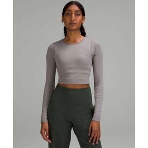 Lululemon Ebb to Street Long Sleeve Shirt Gull Grey Size 10